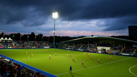 Hockey players have been locked out of changing facilities at the national stadium in Glasgow