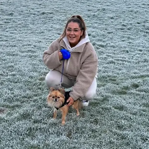 Abby McKinnon Abby McKinnon and pet Chihuahua Gizmo