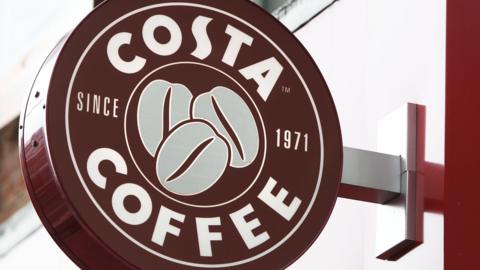 A Costa Coffee sign