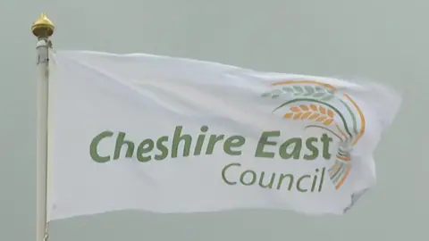 BBC A view of Cheshire East Council's flag