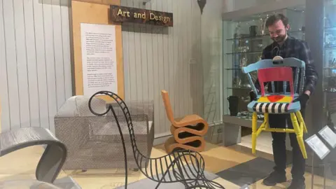 Brighton Museum Objects being removed from 20th Century Gallery at Brighton Museum 