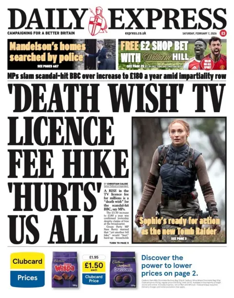  "'Death wish' TV licence fee hike 'hurts' us all."