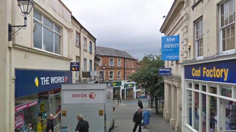 A Google Maps image of one end of High Street, Stroud. Betfred, where the victim was found, is visible on the right of the picture. 
