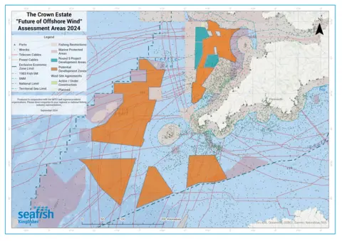 Seafish Map of future offshore wind assessment areas