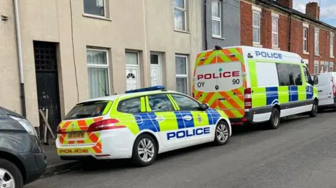 Police vehicles in Princes St, Normanton