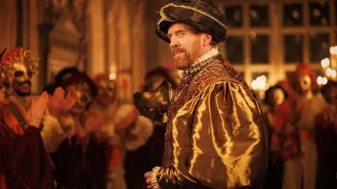 Nick Briggs/BBC/PA Media Damian Lewis in Henry VIII costume