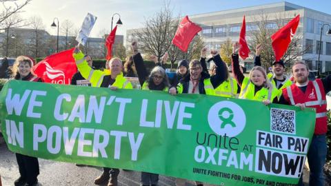 Striking Oxfam workers