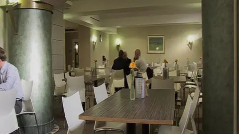 A screengrab of footage of the Stormont canteen design in 2009 