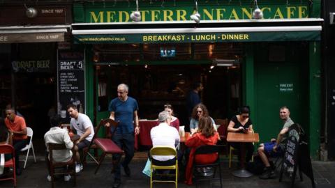 The Mediterranean Cafe on Berwick Street, Soho