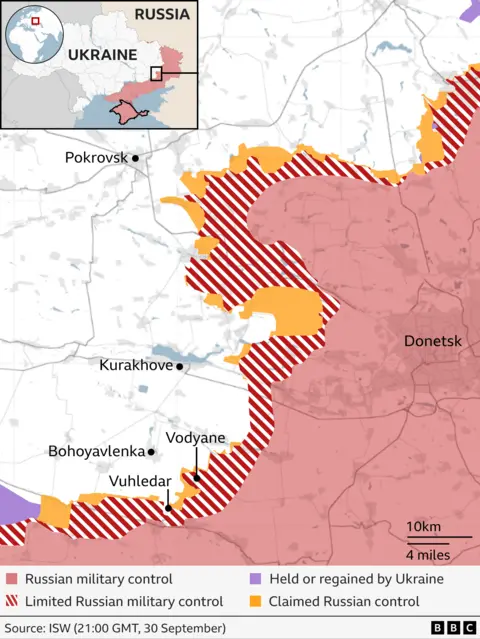 Peta Ukraina bagian timur