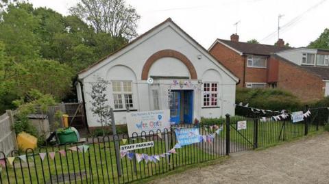 The outside of Wee One's Day Nursery and Pre-School, in Bakers Lane, Lingfield