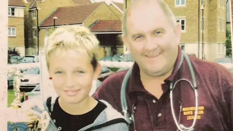 Callum O'Connell Dennis and Callum in 2008