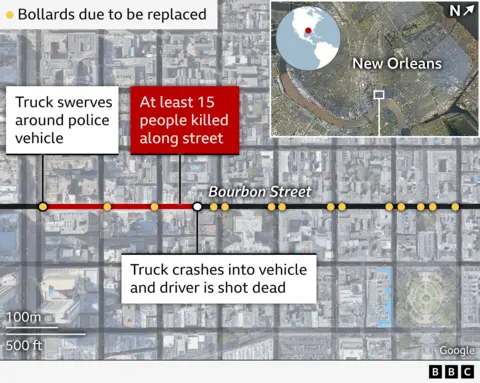 Map of the attack site