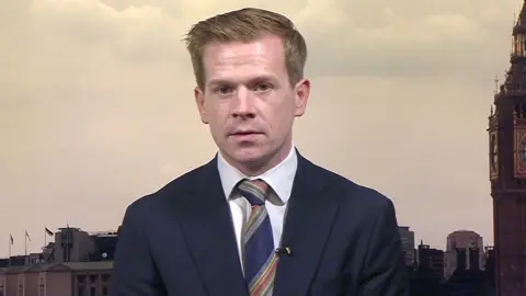 Correspondent Nick Eardley during studio interview