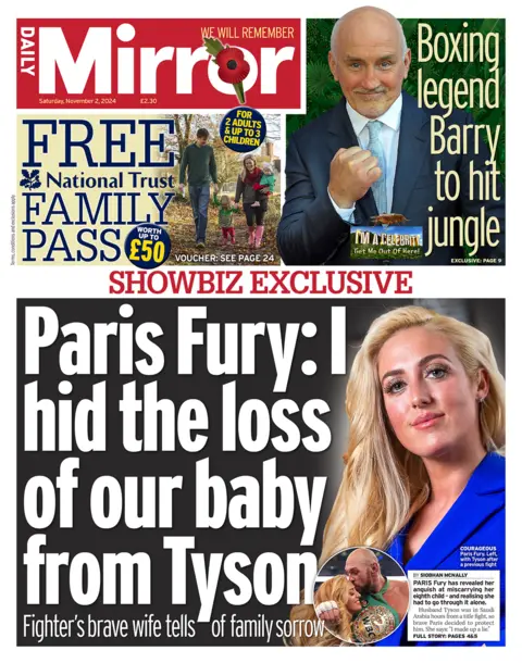 Daily Mirror :  Paris Fury breaks silence on devastating miscarriage and huge sacrifice she made for Tyson