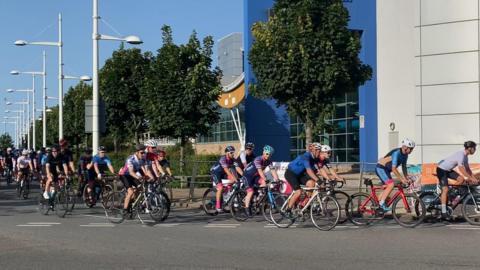 The cycle race under way in previous years