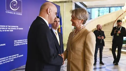 Council of Europe, Strasbourg UK Foreign Secretary Yvette Cooper meeting Alain Berset, head of the Council of Europe, for Friday