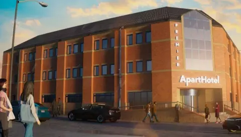 Artist's impression of proposed apartments