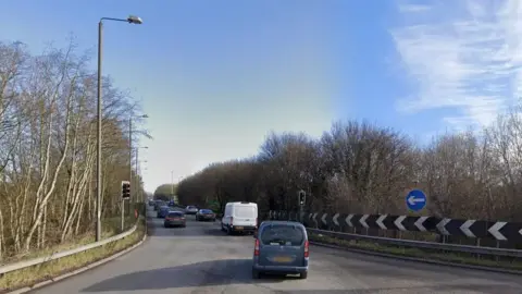 Google Kingsway roundabout in Derby