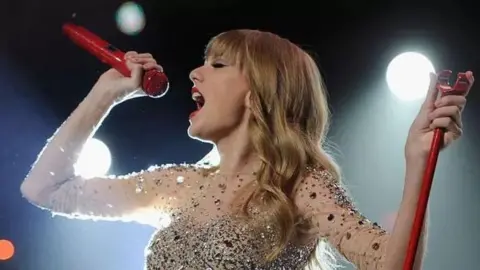 Getty Images Taylor Swift singing 