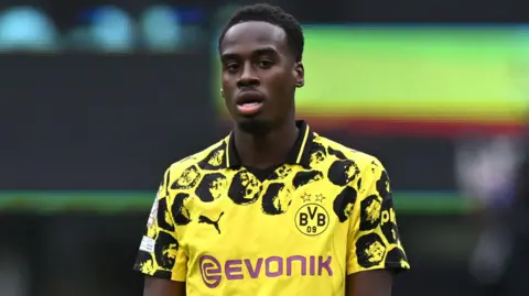 Jamie Gittens playing for Borussia Dortmund in the Club World Cup