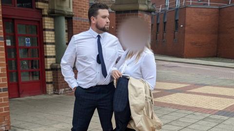 Connor Smith outside Leeds Magistrates' Court