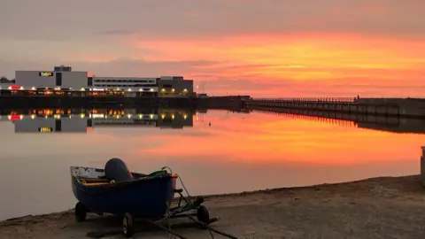 La Vida Liverpool New Brighton's Marine Lake at sunset