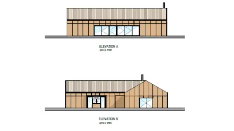 Kingmoor Consulting Blueprint of the new site, showing a modern building with lots of windows