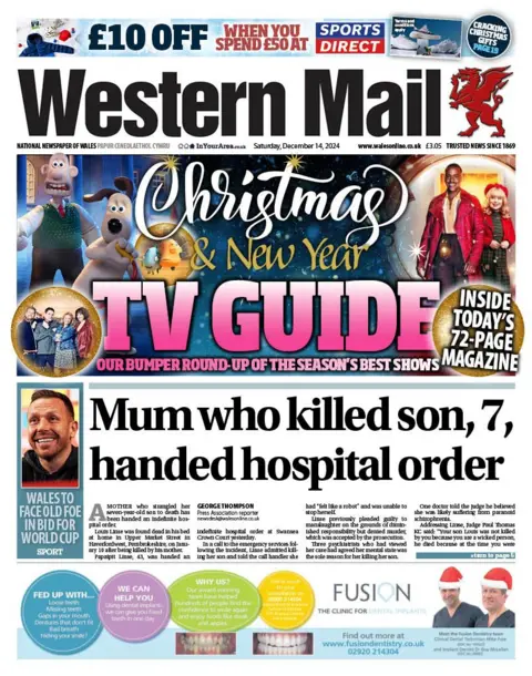 Western Mail Front page of the Western Mail