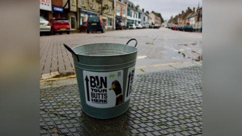New bin for cigarettes in West Malling