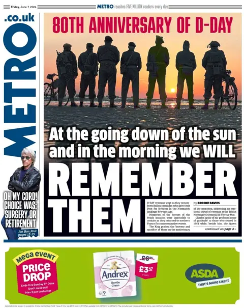 Remember them, reads the Metro