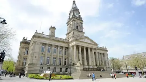 A general view of Bolton town hall