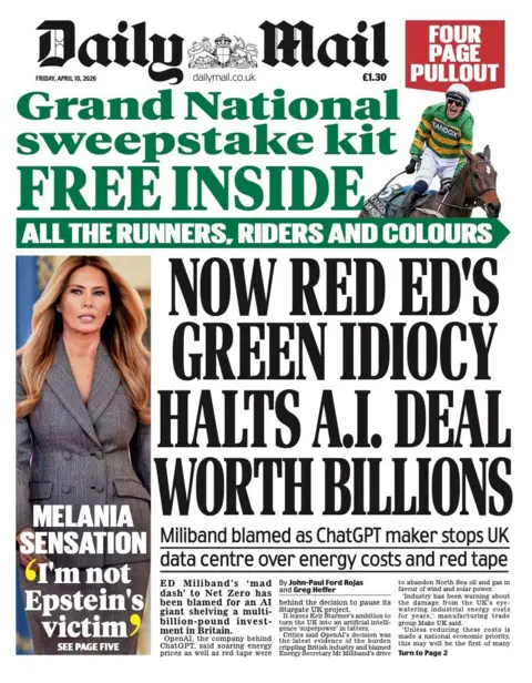  “Now Red Ed's green idiocy halts AI deal worth billions”.