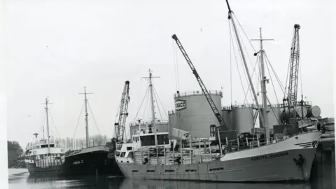 Wisbech & Fenland Museum  Cargo ships inport in the 1960s