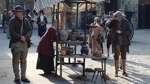 David McKenna/BBC Filming in Lincoln for Mike Leigh film Peterloo