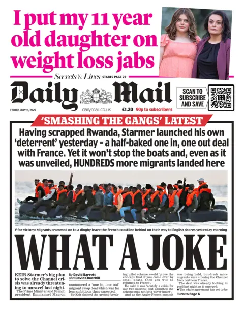The Daily Mail headline reads: "What a joke"