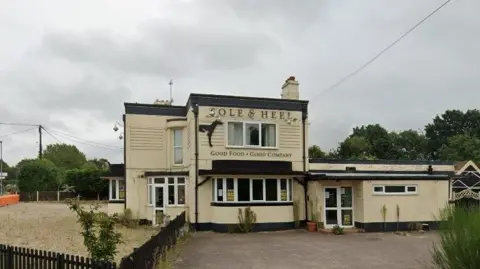 Google The Sole and Heel pub in Rackheath, Norfolk