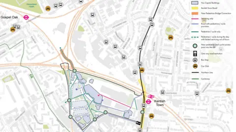 Yoo Capital A map showing location near Kentish Town rail station 