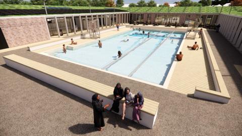 CGI image of new swimming pool