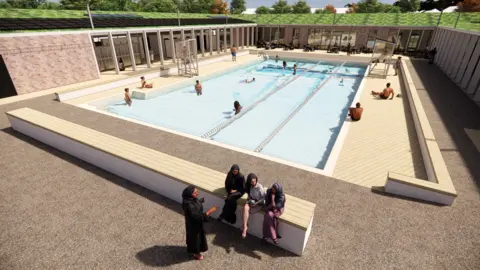 Redbridge Council CGI image of new swimming pool