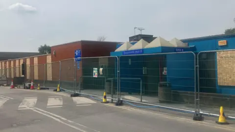 BBC Condemned outpatient building at Stepping Hill 