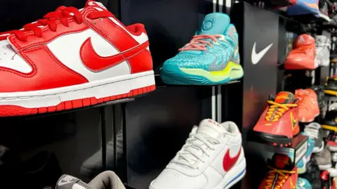 Nike shoes for sale at a store in Annapolis, Maryland