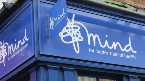 A building with a Mind sign on the front and corner 