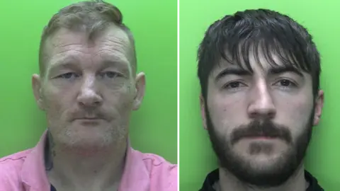 Mugshots of David McCandless and Mason Meanwell