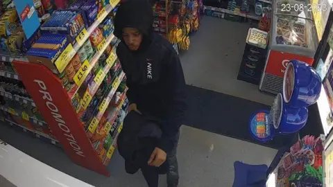 Essex Police CCTV footage of Tieran Carmody in a shop