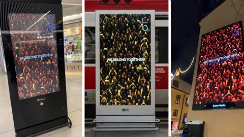 Billboards for a rumoured Harry Styles album, pictured in various locations around the world