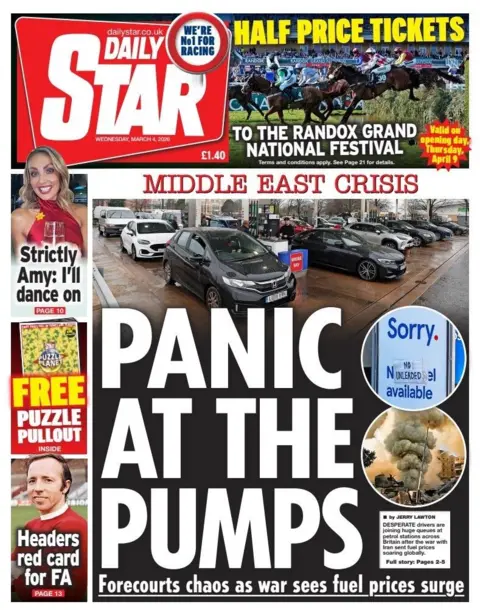  “Panic at the pumps”.