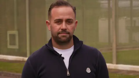 Zoie O'Brien/BBC Ryan Hull, a former inmate at Highpoint prison 