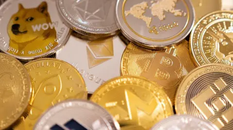  A representations of cryptocurrencies in this illustration taken, January 24, 2022.