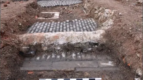 Hull City Council The stone setts of the lost street of Harcourt Street, revealed earlier this year